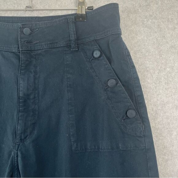Womens DL1961 Hepburn Sailor High Rise Wide Leg Button Front Pants Blue 31 #WW - Picture 4 of 12
